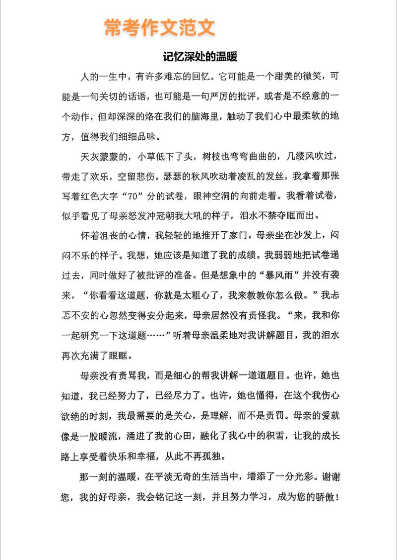 回忆那温暖时光作文
