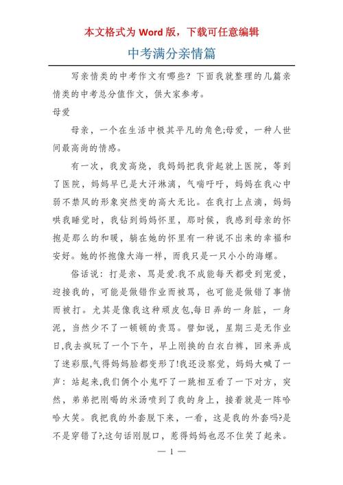 亲情作文好听的题目