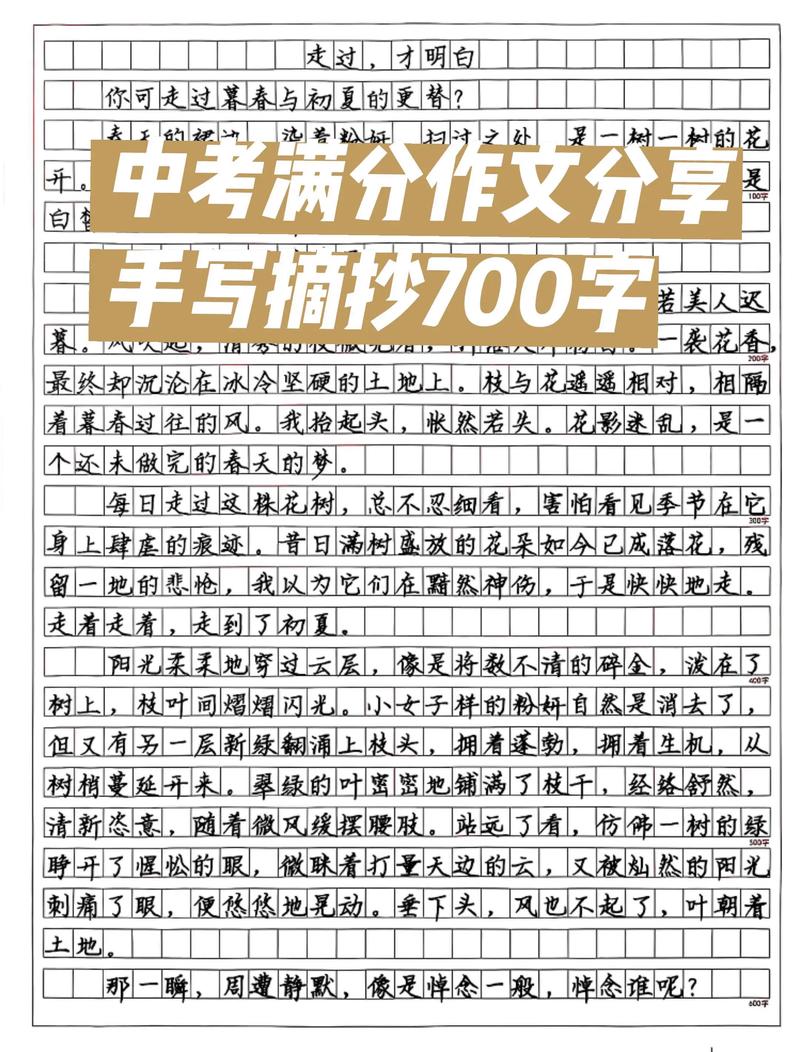 中考满分作文为何能让人赞叹了不起？