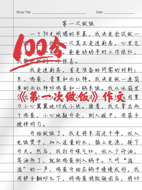 第一次做饭，初中生能写出啥？