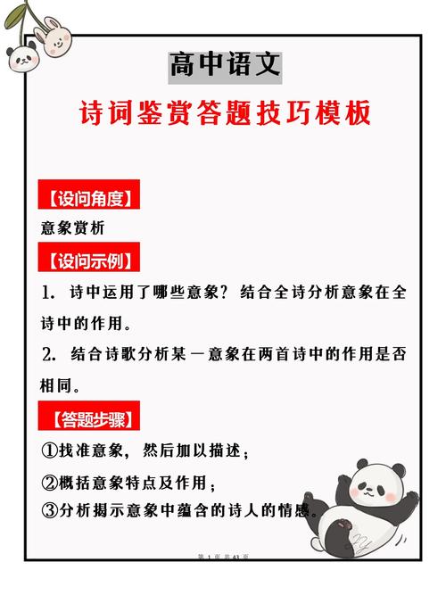 古诗词答题模板PPT如何高效提分？