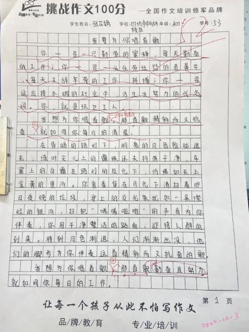 我要为你唱首歌作文