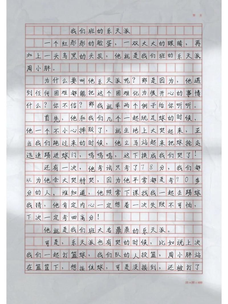 描写人物特长的作文