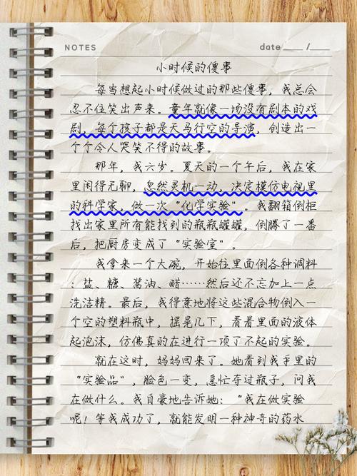 关于童年傻事的作文