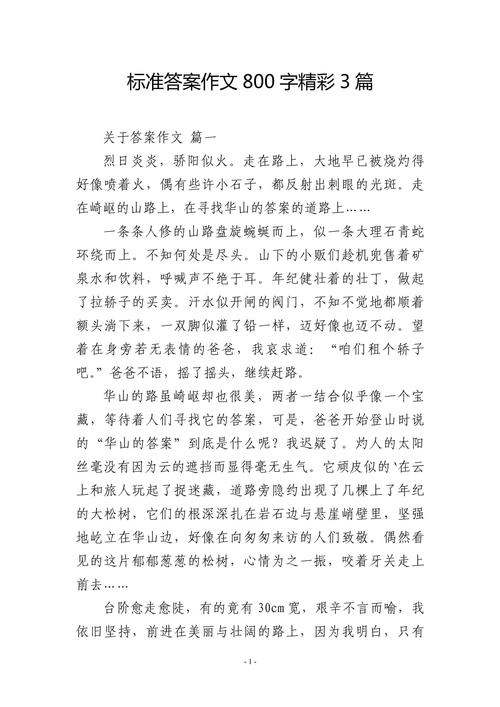 终于找到了答案作文