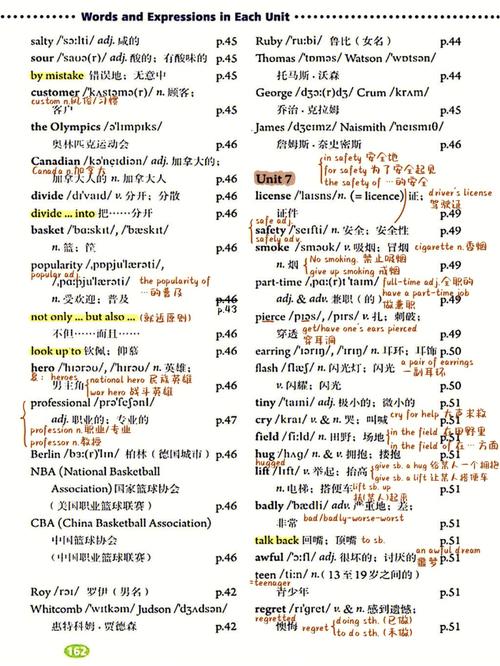 九年级九单元英语单词有哪些？