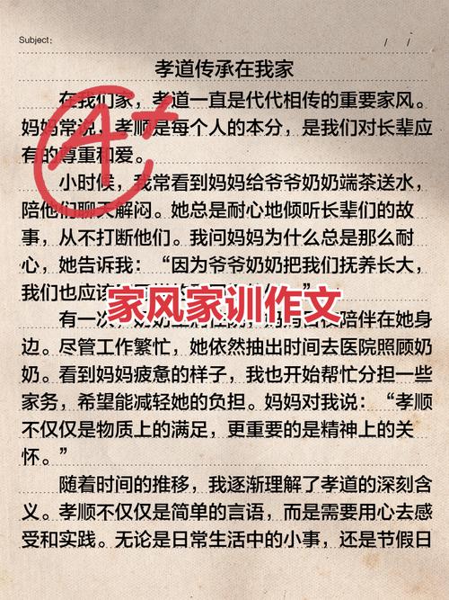 家风作文素材，哪些细节最能打动人？