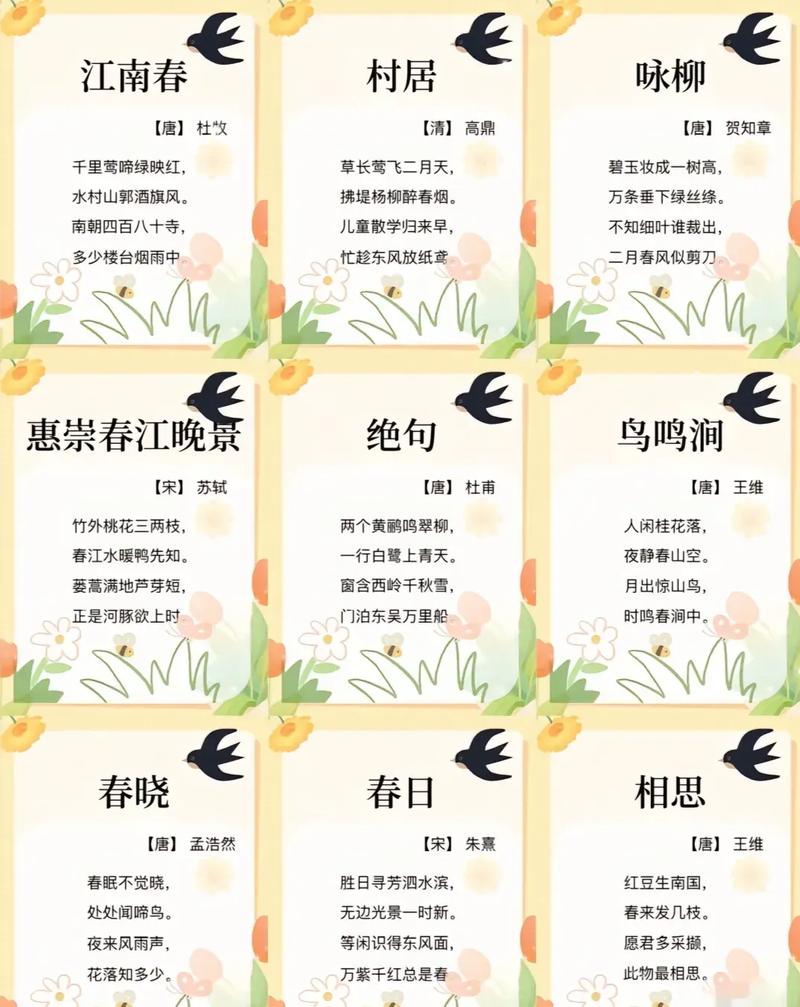 初中古诗如何生动描写春天？