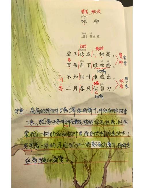 咏柳古诗教案及ppt