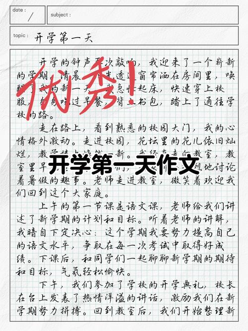 初中开学第一天作文该怎么写才生动？