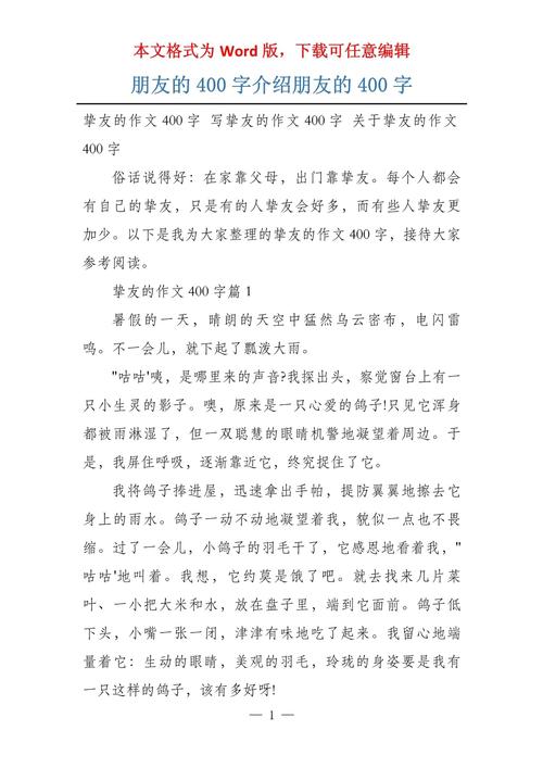 介绍自己朋友的作文