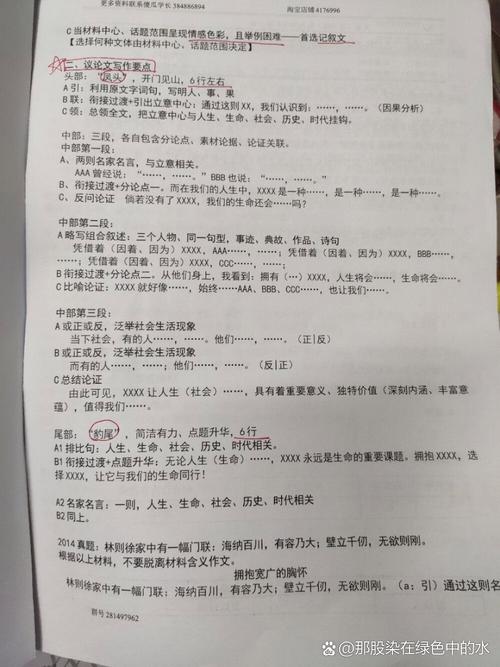 议论文作文万能模板