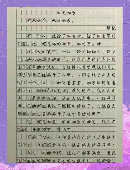 关于母爱的中考作文