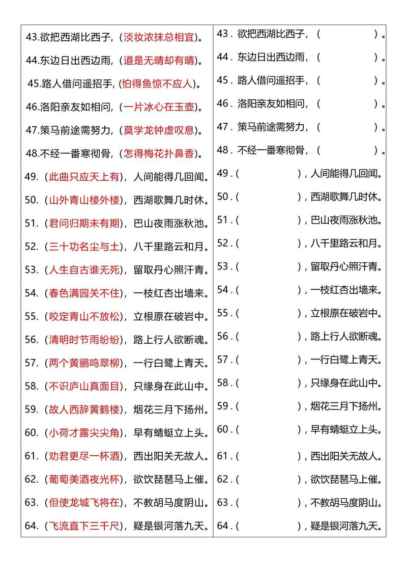 2025真题古诗汇编含哪些新趋势考点？