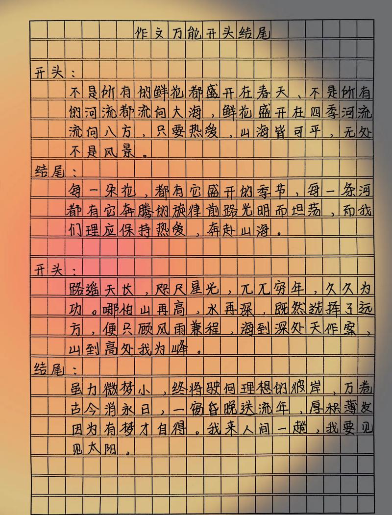优秀作文开头结尾如何写才能出彩？