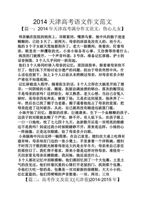 2008天津作文题是什么？