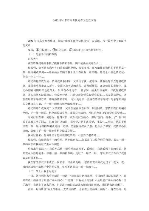 山东09高考作文题是什么?