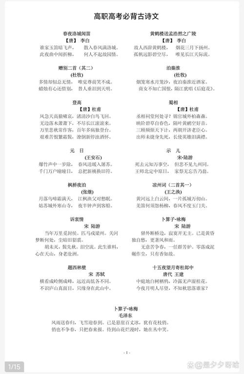 高考必背14篇古诗文，为何是这14篇？