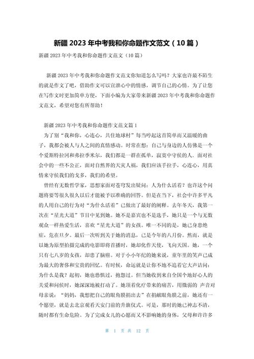 中考新疆作文满分秘诀何在？