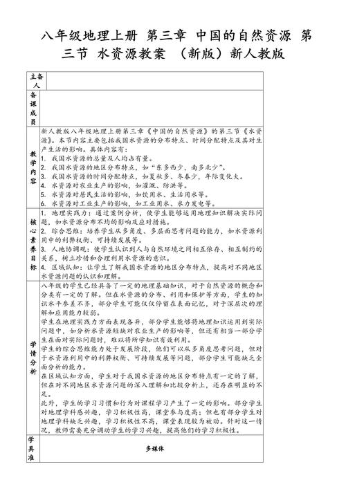 八年级地理人教版教案如何高效设计？