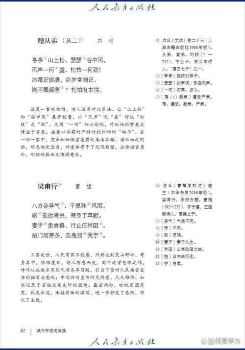 人教版八上课外古诗词有哪些？