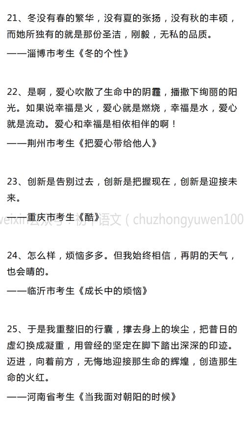 中考语文作文好句有哪些高分秘诀?