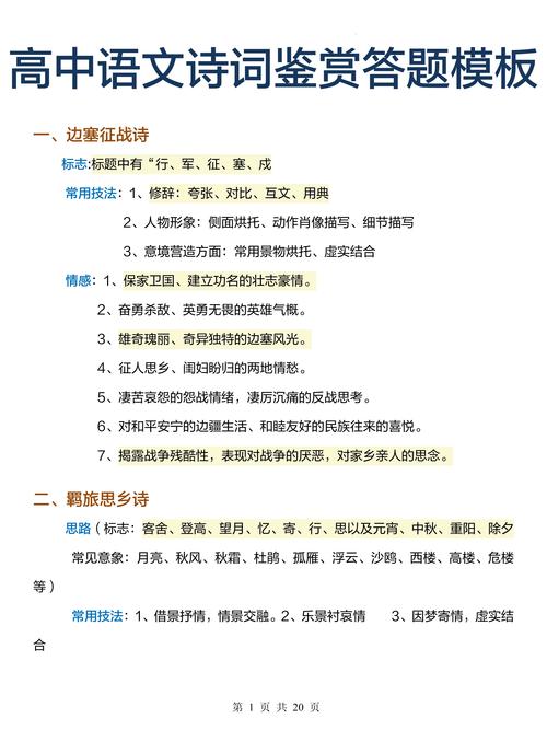 高中古诗阅读如何高效掌握技巧？