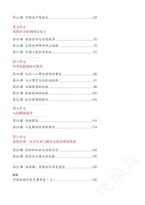 八年级上册人教版目录