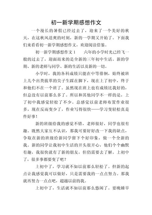 新的学校初一作文