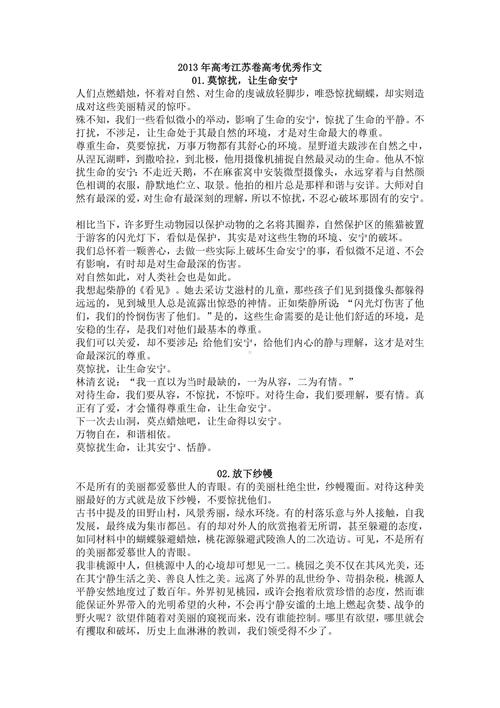 江苏高考作文点评