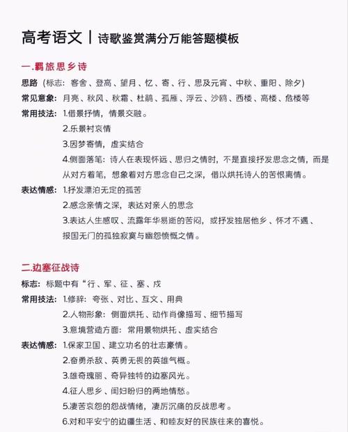 高中语文古诗鉴赏答题有哪些技巧？