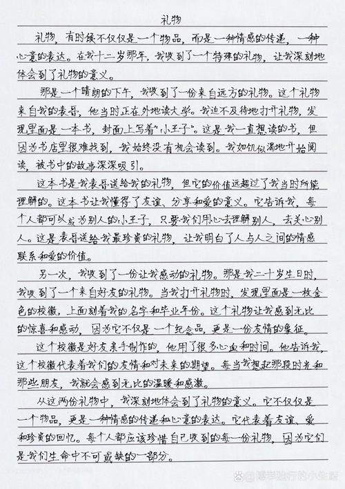 礼物中考满分作文