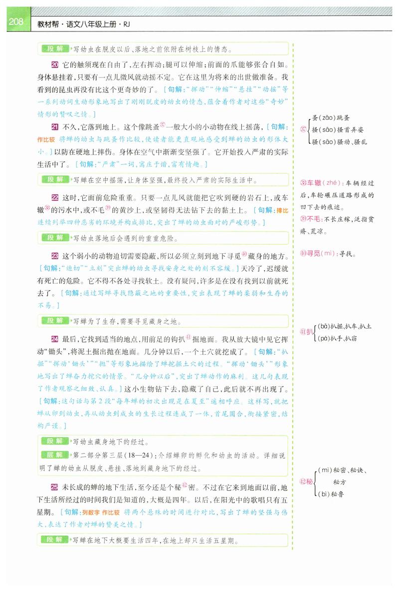 八年级语文上册五单元的核心考点是什么？
