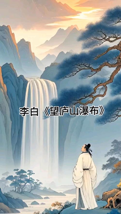 古诗望庐山瀑布PPT如何呈现瀑布意境？