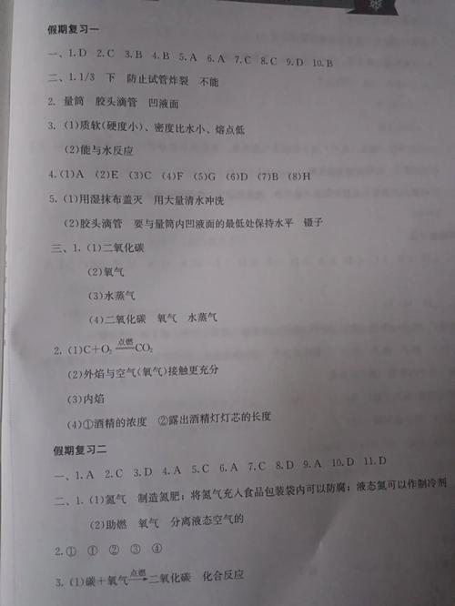 九年级寒假作业答案哪里能找到？