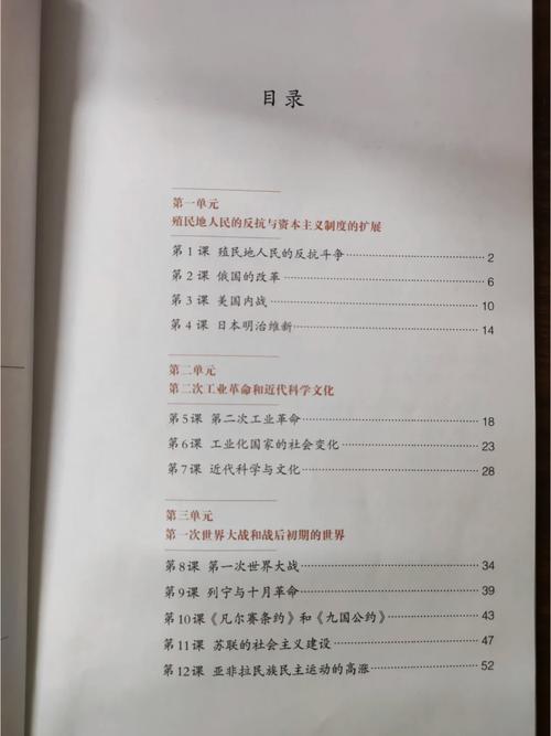 人教版九下历史有何重点难点？