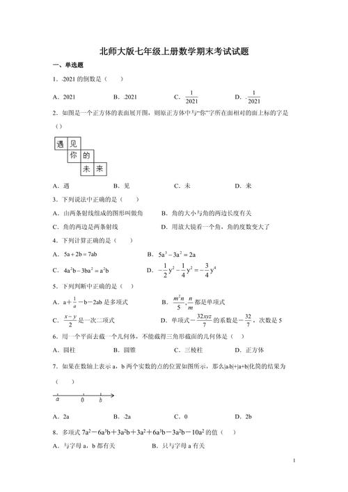 七年级上册数学北师大