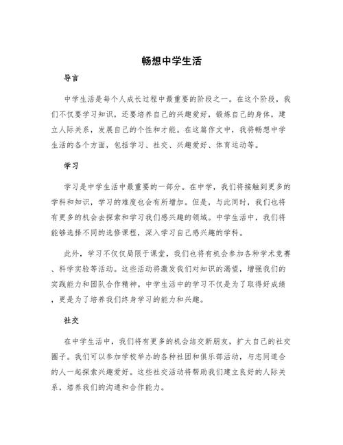 我想去的中学作文