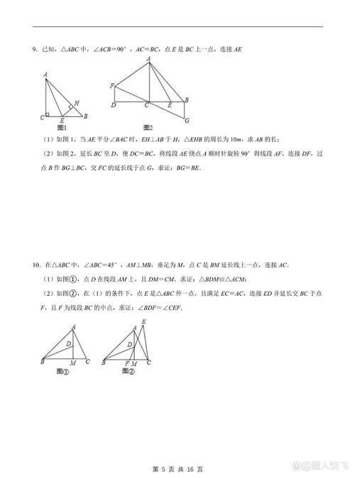 八年级上册三角形卷子