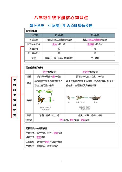 八年级下生物教材重点难点是什么？