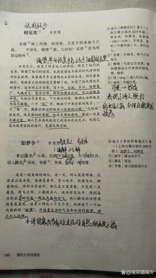 初二下课外四首古诗有何学习重点？