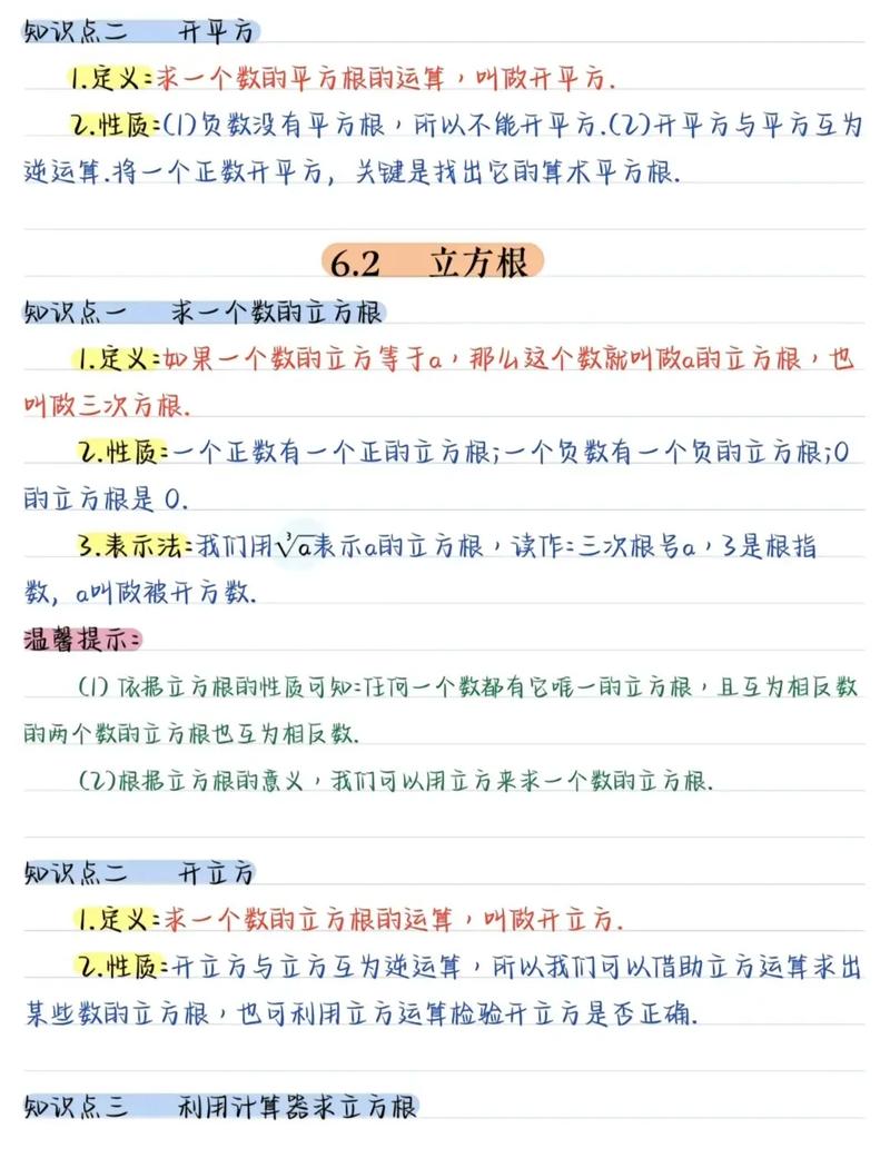 七年级数学第六章实数有哪些核心考点？