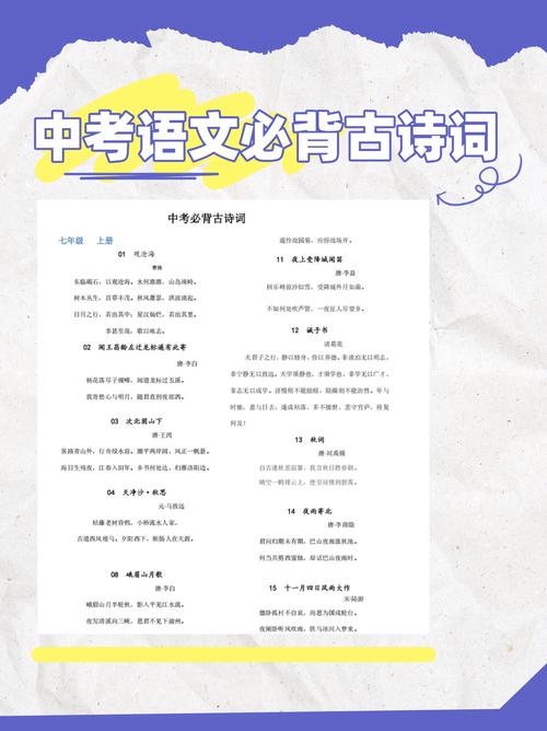 一至初三必背古诗词有哪些?