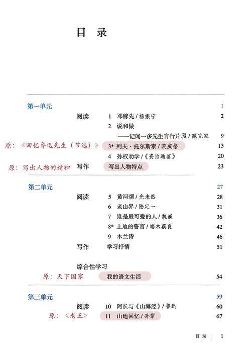 七年级上语文书有哪些重点内容？