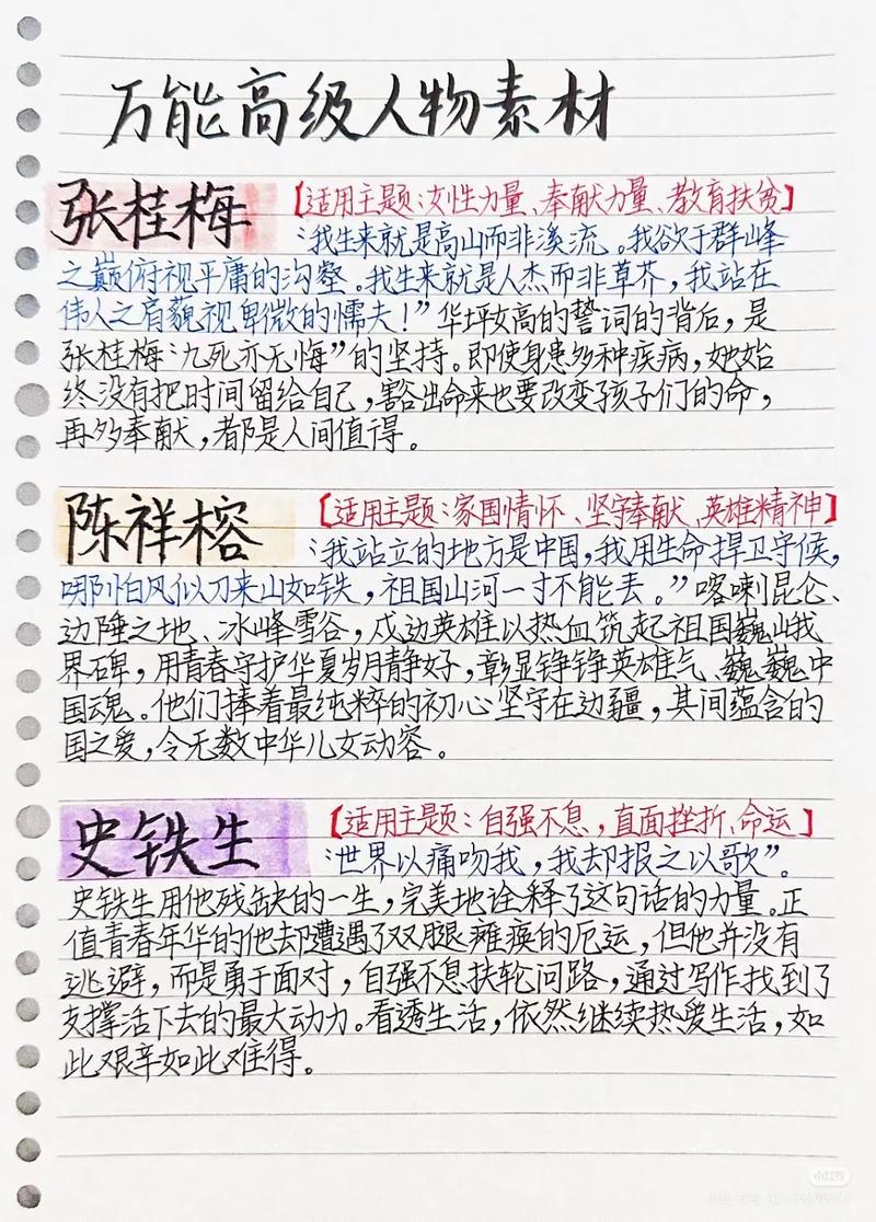 如何写好摘抄式人物描写作文?