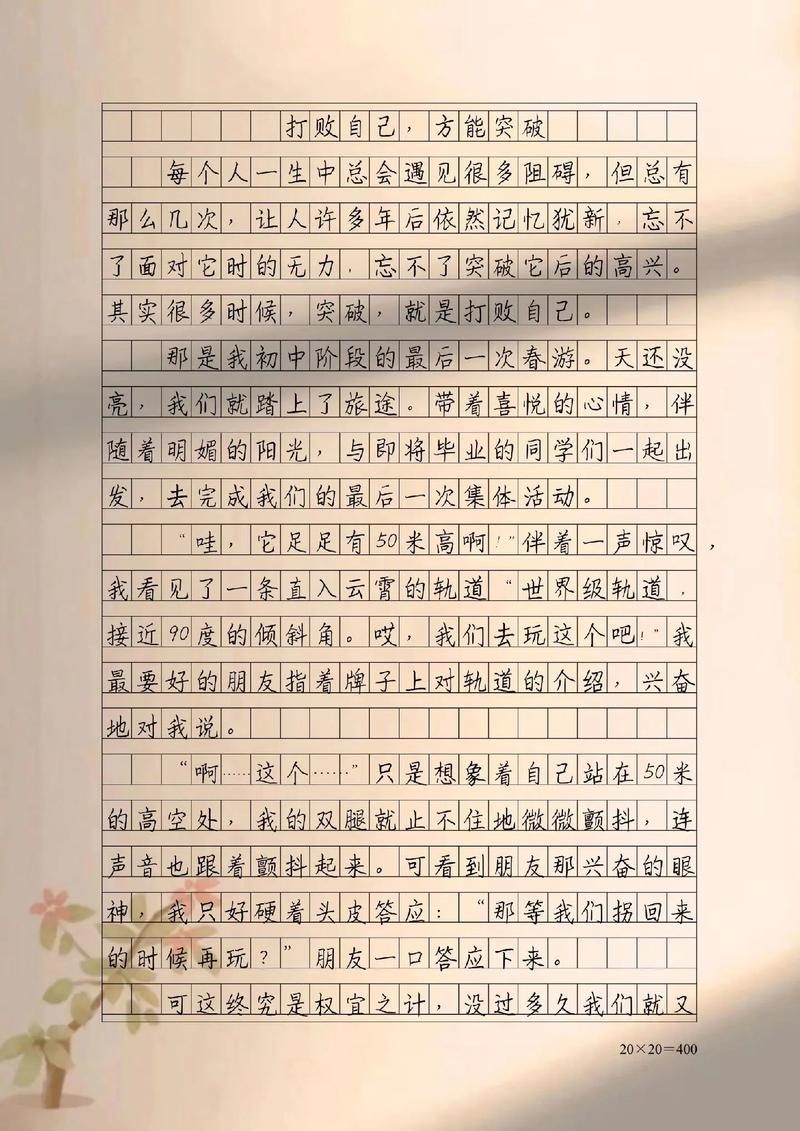 以突破为题的作文