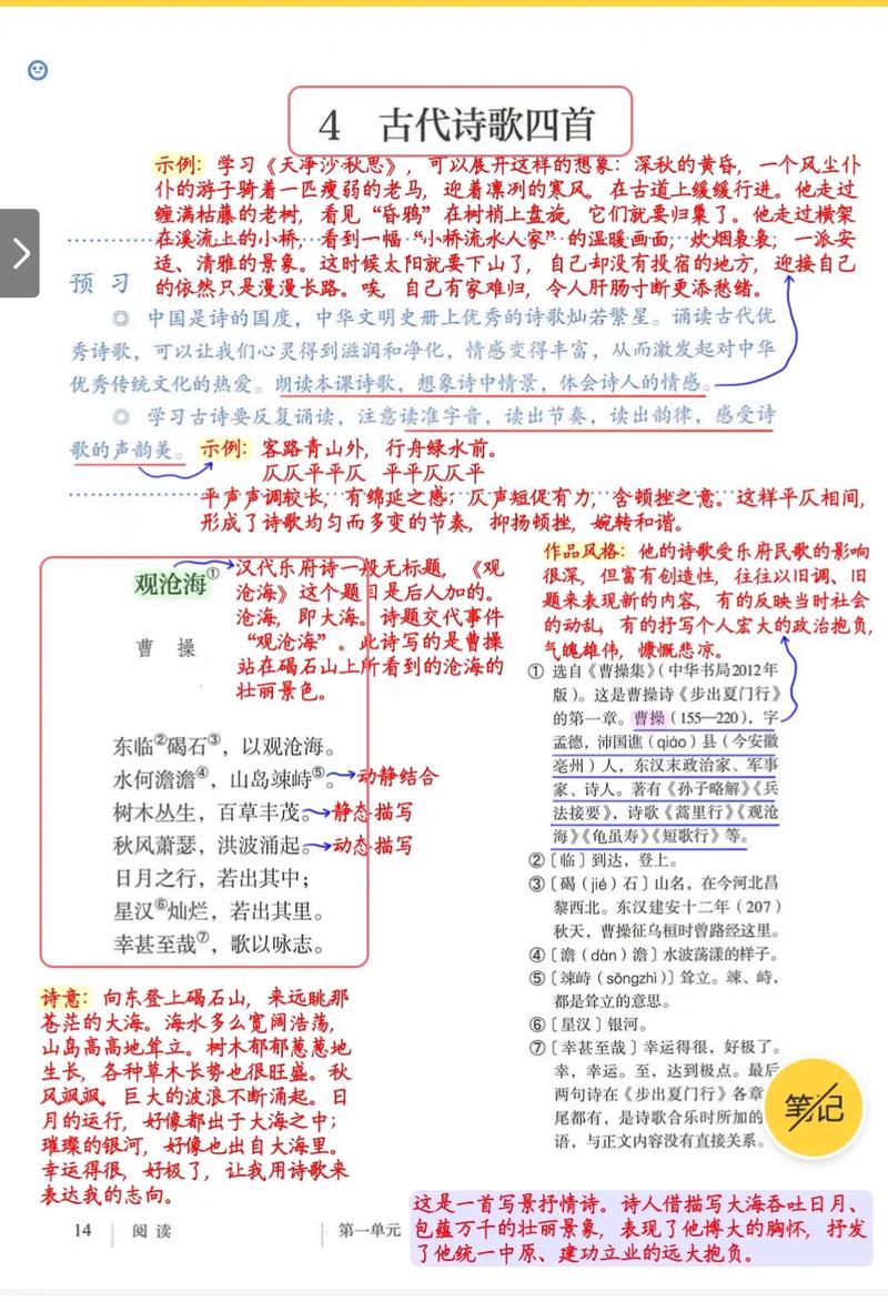 初一古诗词四首赏析