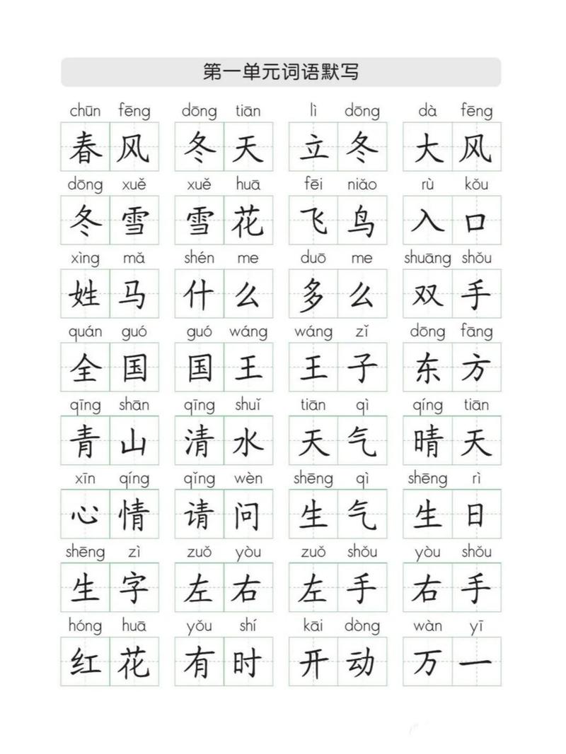 一年级下册语文识字表该怎么高效掌握？