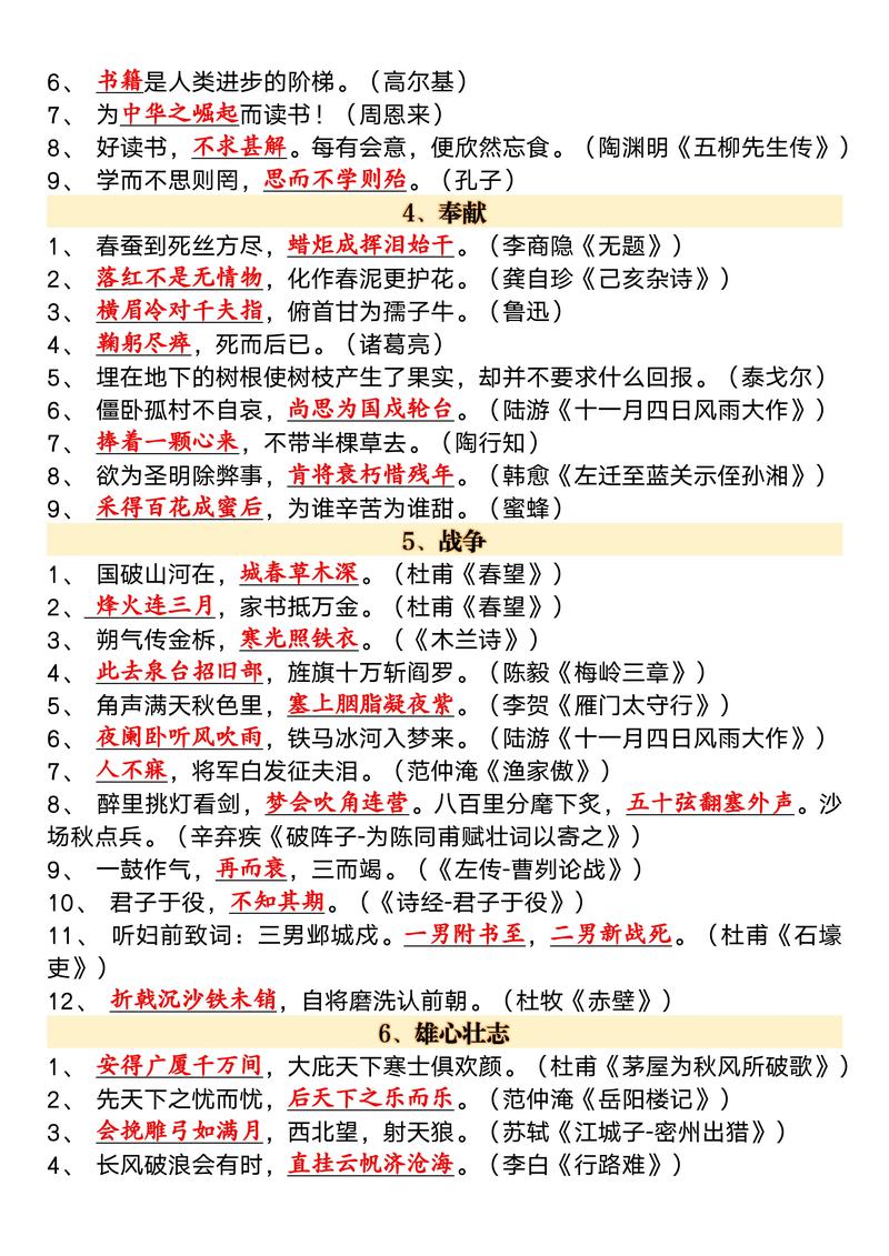 上海中考常考古诗词有哪些？