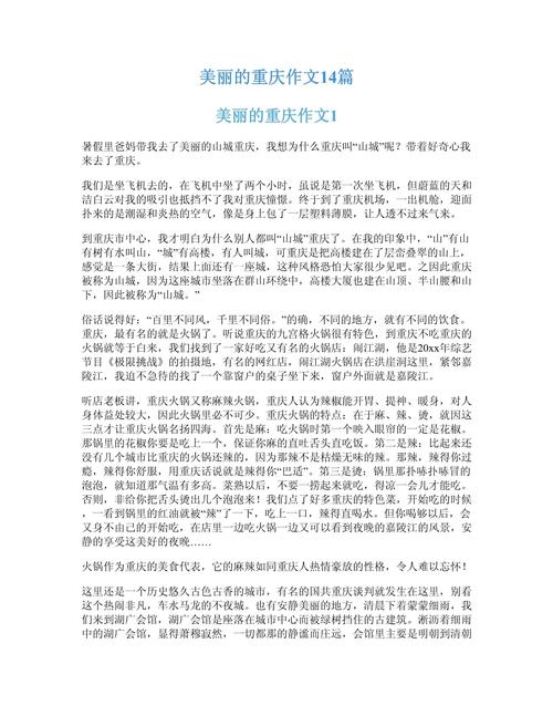 重庆语文满分作文